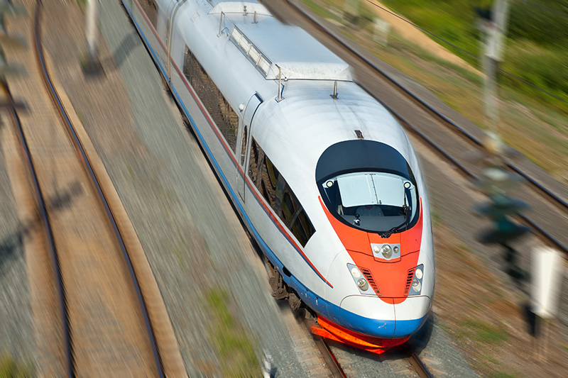 High-speed,Passenger,Train,In,Motion